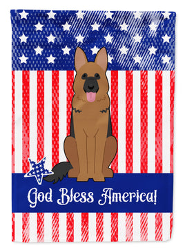 Patriotic USA German Shepherd Flag Garden Size