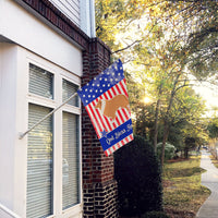 USA Patriotic Collie Flag Canvas House Size BB3316CHF