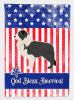 USA Patriotic Black Border Collie Flag Canvas House Size BB3323CHF