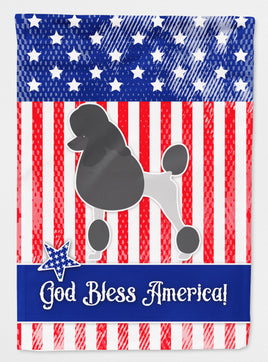 USA Patriotic Poodle Flag Canvas House Size BB3339CHF