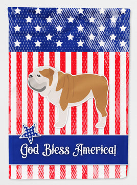 USA Patriotic English Bulldog Flag Canvas House Size BB3362CHF