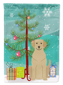 Merry Christmas Tree Yellow Labrador Flag Garden Size BB4180GF