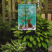 Abyssinian Cat Merry Christmas Tree Flag Garden Size BB4411GF