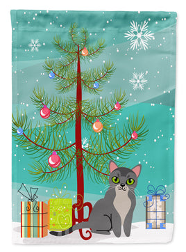 Asian Cat Merry Christmas Tree Flag Garden Size BB4414GF