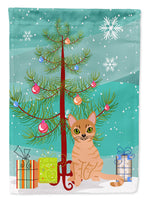 Australian Mist Cat Merry Christmas Tree Flag Garden Size BB4415GF