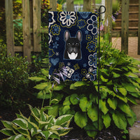 Blue Flowers French Bulldog Flag Garden Size BB5078GF