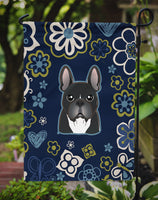 Blue Flowers French Bulldog Flag Garden Size BB5078GF