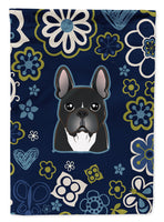 Blue Flowers French Bulldog Flag Garden Size BB5078GF