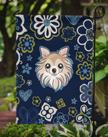 Blue Flowers Chihuahua Flag Garden Size BB5102GF