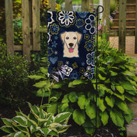 Blue Flowers Golden Retriever Flag Garden Size BB5103GF