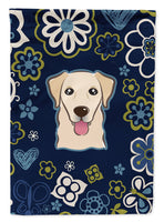 Blue Flowers Golden Retriever Flag Garden Size BB5103GF