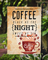 Black Coffee Sign Flag Garden Size BB5405GF