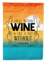 A Meal without Wine Sign Flag Garden Size BB5407GF