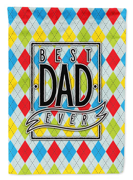 Best Dad Ever Argyle Flag Garden Size BB5442GF