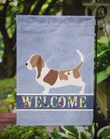 Basset Hound Welcome Flag Garden Size BB5506GF