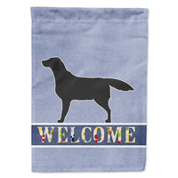 Black Labrador Retriever Welcome Flag Canvas House Size BB5512CHF