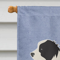 Black Border Collie Welcome Flag Canvas House Size BB5527CHF