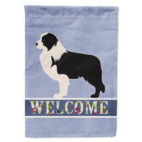 Black Border Collie Welcome Flag Canvas House Size BB5527CHF