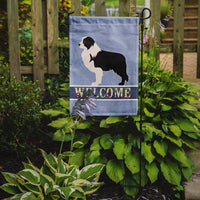 Black Border Collie Welcome Flag Garden Size BB5527GF