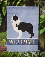 Black Border Collie Welcome Flag Garden Size BB5527GF