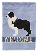 Black Border Collie Welcome Flag Garden Size BB5527GF