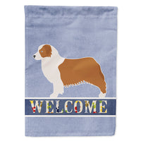 Australian Shepherd Dog Welcome Flag Canvas House Size BB5537CHF