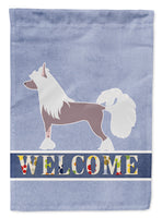 Chinese Crested Welcome Flag Garden Size BB5547GF