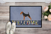 Airedale Terrier Welcome Indoor or Outdoor Mat 18x27 BB5561MAT