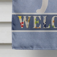 Akita Welcome Flag Canvas House Size BB5576CHF