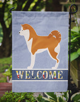 Akita Welcome Flag Garden Size BB5576GF