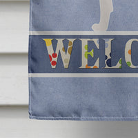 Basenji Welcome Flag Canvas House Size BB5578CHF