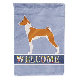 Basenji Welcome Flag Canvas House Size BB5578CHF