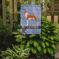 Basenji Welcome Flag Garden Size BB5578GF