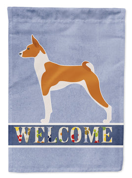 Basenji Welcome Flag Garden Size BB5578GF