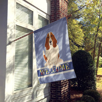 Basset Hound Welcome Flag Canvas House Size BB5602CHF