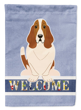 Basset Hound Welcome Flag Garden Size BB5602GF