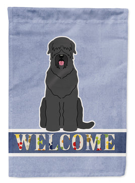 Black Russian Terrier Welcome Flag Garden Size BB5607GF