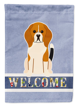 Beagle Tricolor Welcome Flag Garden Size BB5621GF