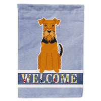 Airedale Welcome Flag Canvas House Size BB5622CHF