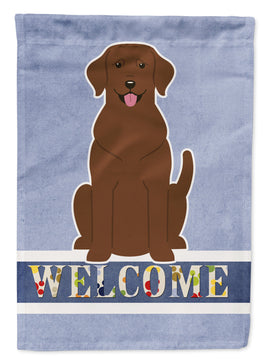 Chocolate Labrador Welcome Flag Canvas House Size BB5637CHF