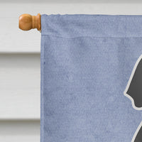 Black Labrador Welcome Flag Canvas House Size BB5638CHF