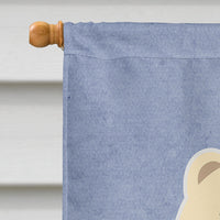 Chow Chow White Welcome Flag Canvas House Size BB5721CHF