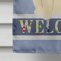 Chow Chow White Welcome Flag Canvas House Size BB5721CHF