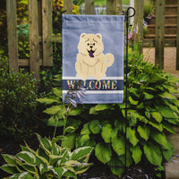 Chow Chow White Welcome Flag Garden Size BB5721GF