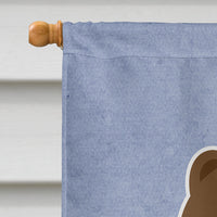 Chow Chow Chocolate Welcome Flag Canvas House Size BB5722CHF