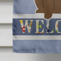 Chow Chow Chocolate Welcome Flag Canvas House Size BB5722CHF