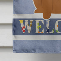 Chow Chow Red Welcome Flag Canvas House Size BB5723CHF