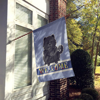 Chow Chow Black Welcome Flag Canvas House Size BB5724CHF