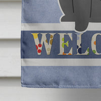 Chow Chow Black Welcome Flag Canvas House Size BB5724CHF