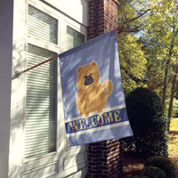 Chow Chow Cream Welcome Flag Canvas House Size BB5725CHF